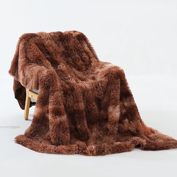 KIHOUT Faux Fur Luxury Throw Blanket,Double Side Soft Fluffy Shaggy Fuzzy Blanket for Couch Sofa Bed 80*120cm