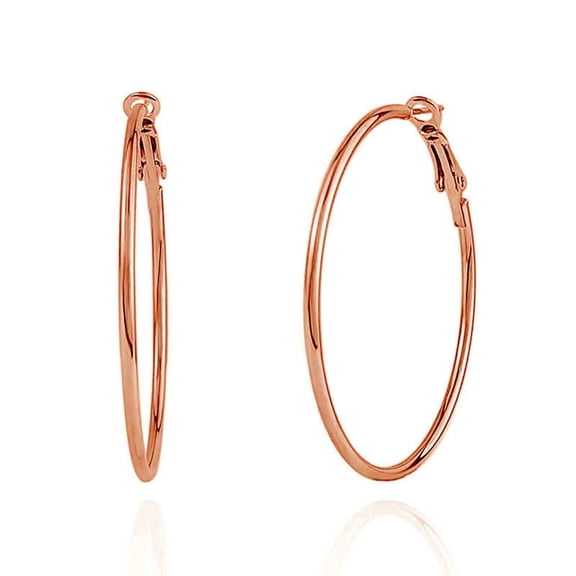 KIHOUT Huge Gold Hoop Earrings for Women - Plated Gold Silver Stainless Steel Hooped Earrings for Women, 70-100mm Large Gold Hoop Earrings