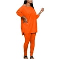 thumbnail image 1 of KIHOUT Clearance Ladies Loose Solid Color Casual Sports Long Sleeve Pants Two Piece Suit Women, 1 of 8