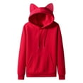 thumbnail image 1 of KIHOUT Men's Casual Fleece Hoodie Solid Pullover Cat Ears Hooded Pocket Sweatshirt, 1 of 3