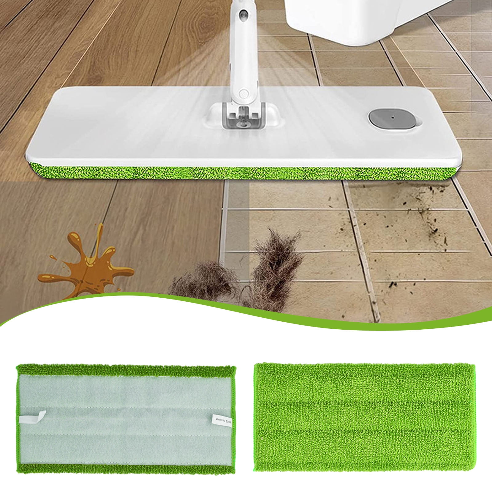 KIHOUT Clearance Reusable Mop Pads Wet Mops, Wet Pads Refills Reusable Microfiber Mop Pads