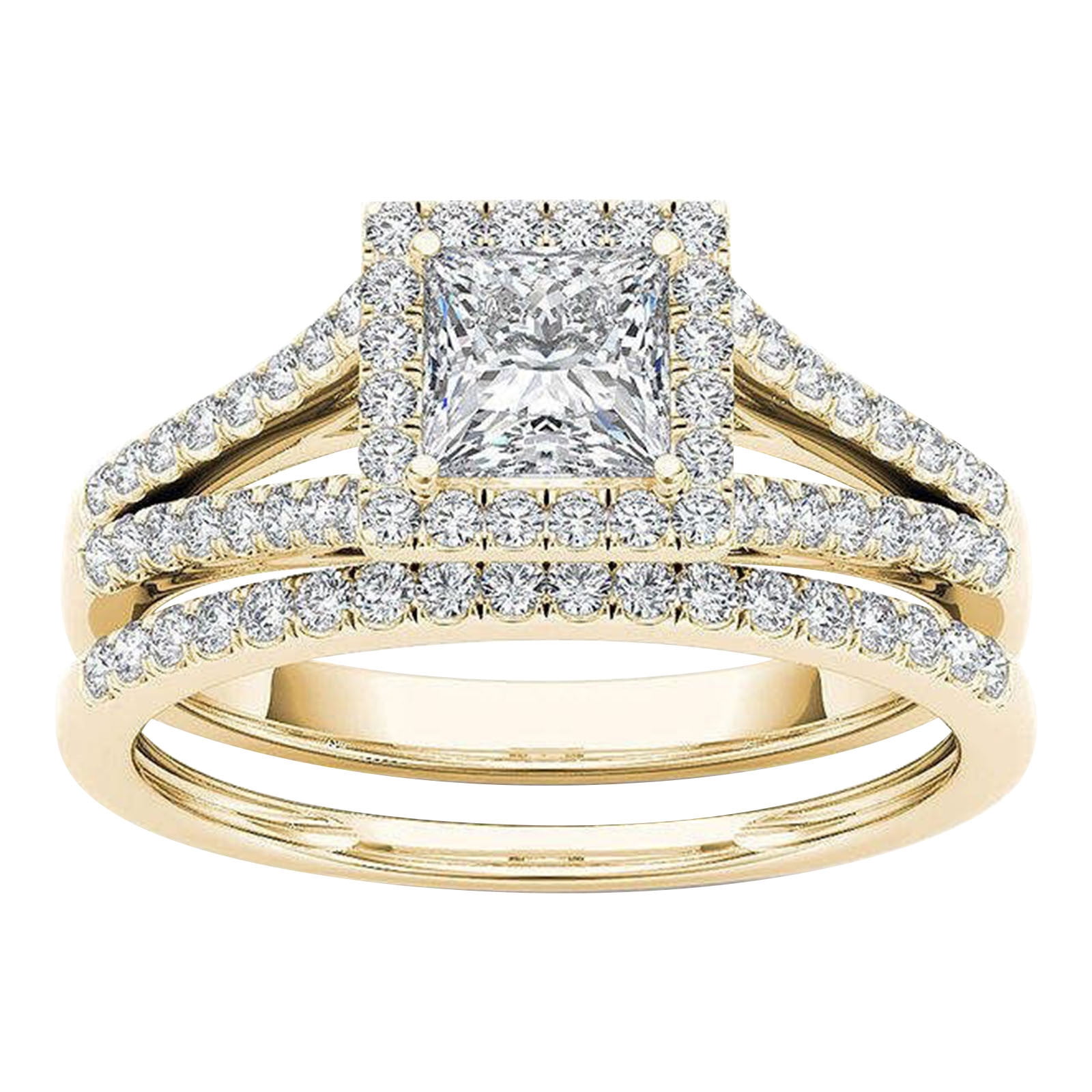 KIHOUT Clearance Womens Rings 2-in-1 Set Detachabl