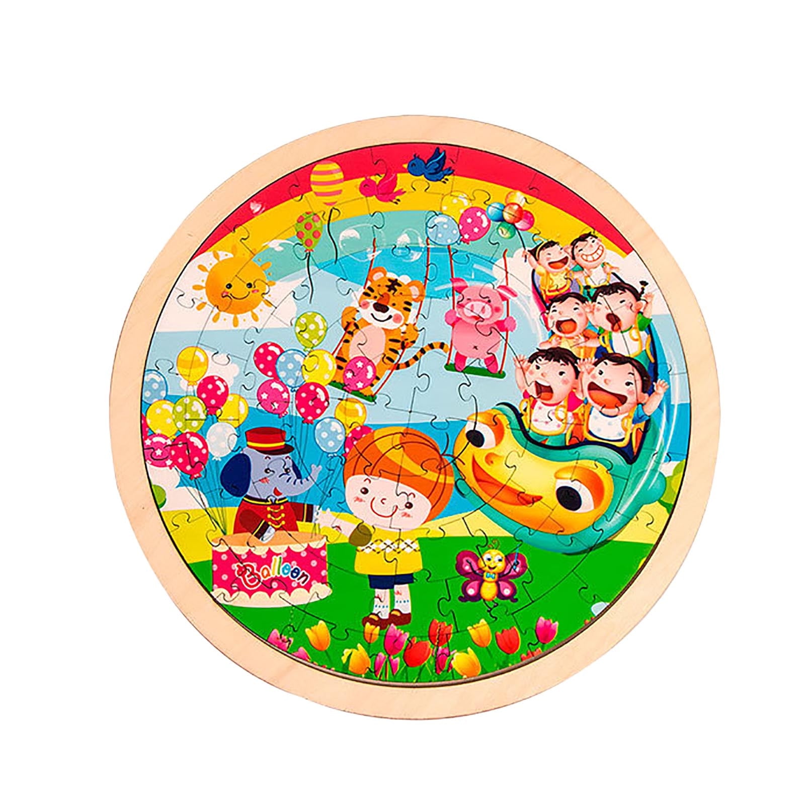 KIHOUT Clearance Wooden Puzzles for Kids Ages 46,Jigsaw Puzzles