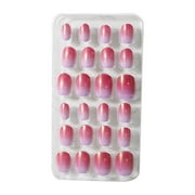 KIHOUT Acrylic Kids Nail Set 24 Pieces Fake Nails for Girls Short Press-On Nail Tips for Children Nail Art