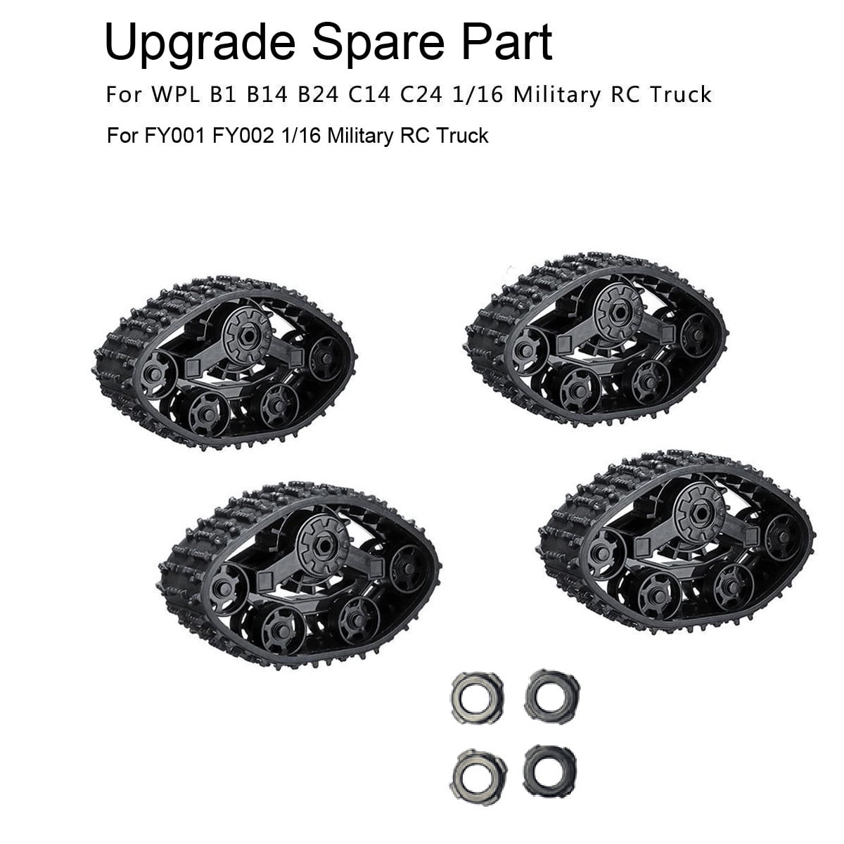 4 Pneus Et Roues Upgrade 1/16 Pour WPL B-1 B14 C24 - Camion Militaire RC, Amélioration Traction