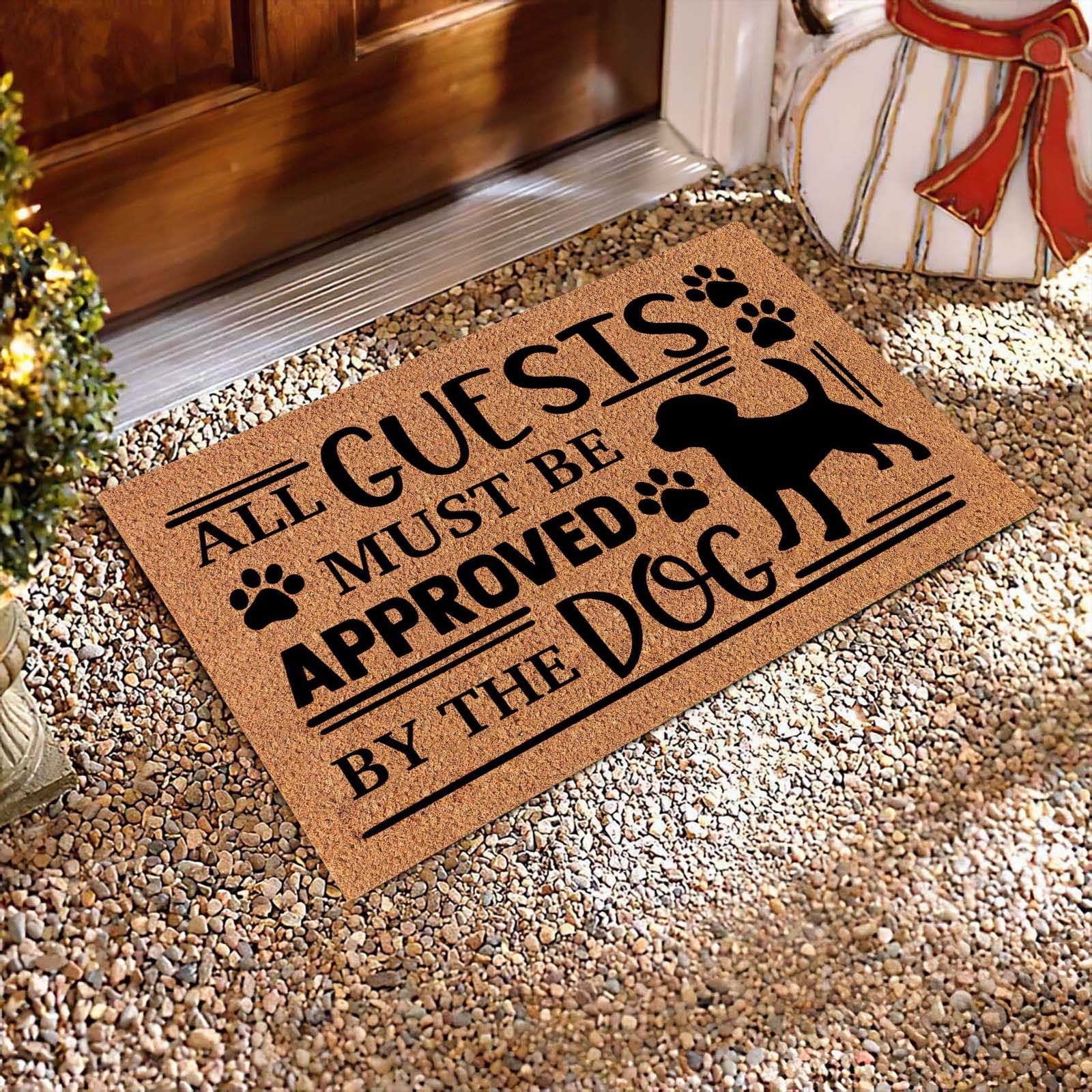 KIHOUT Deals Cute Pet Dog Themed Carpet,Welcome Floor Doormat 23.62 X  15.74in Non Slip Floor Mat Summer Holiday Funny Novelty Door Mats Indoor  Outdoor Decor 