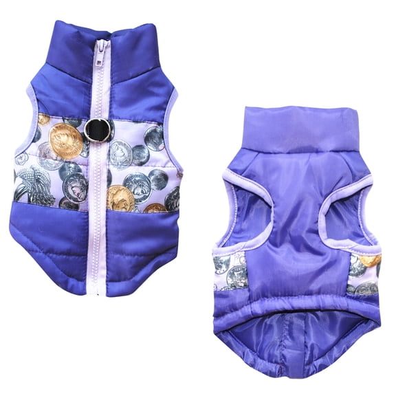 KIHOUT Dog Cotton Padded Jacket with Traction Buckle in Winter Convenient Travel