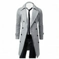 thumbnail image 1 of KIHOUT Deals Men's Long Sleeve Slim Fit Overcoat Jacket Trench Coat Business Outwear, 1 of 9