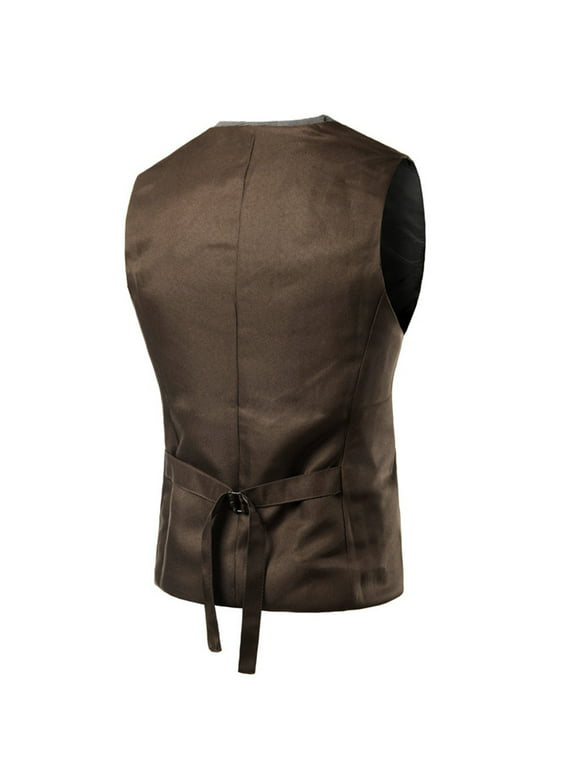 KIHOUT Deals Mens Winter Casual Pocket Beston Droit Waistcoat Vest Jacket Coat