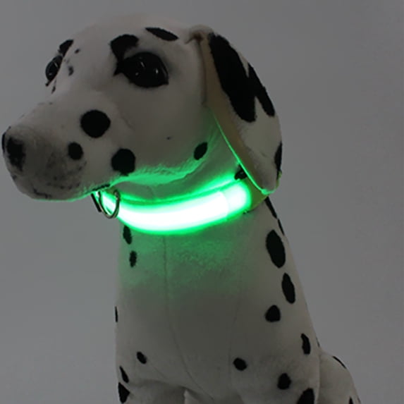 KIHOUT Multi-Color USB Rechargeable LED Dog Collar 1 Count, TPU Cuttable Size Glow Collar for Dogs, Dog Collar Light for Large Medium Small Dogs Walking at Night 2.5*48cm