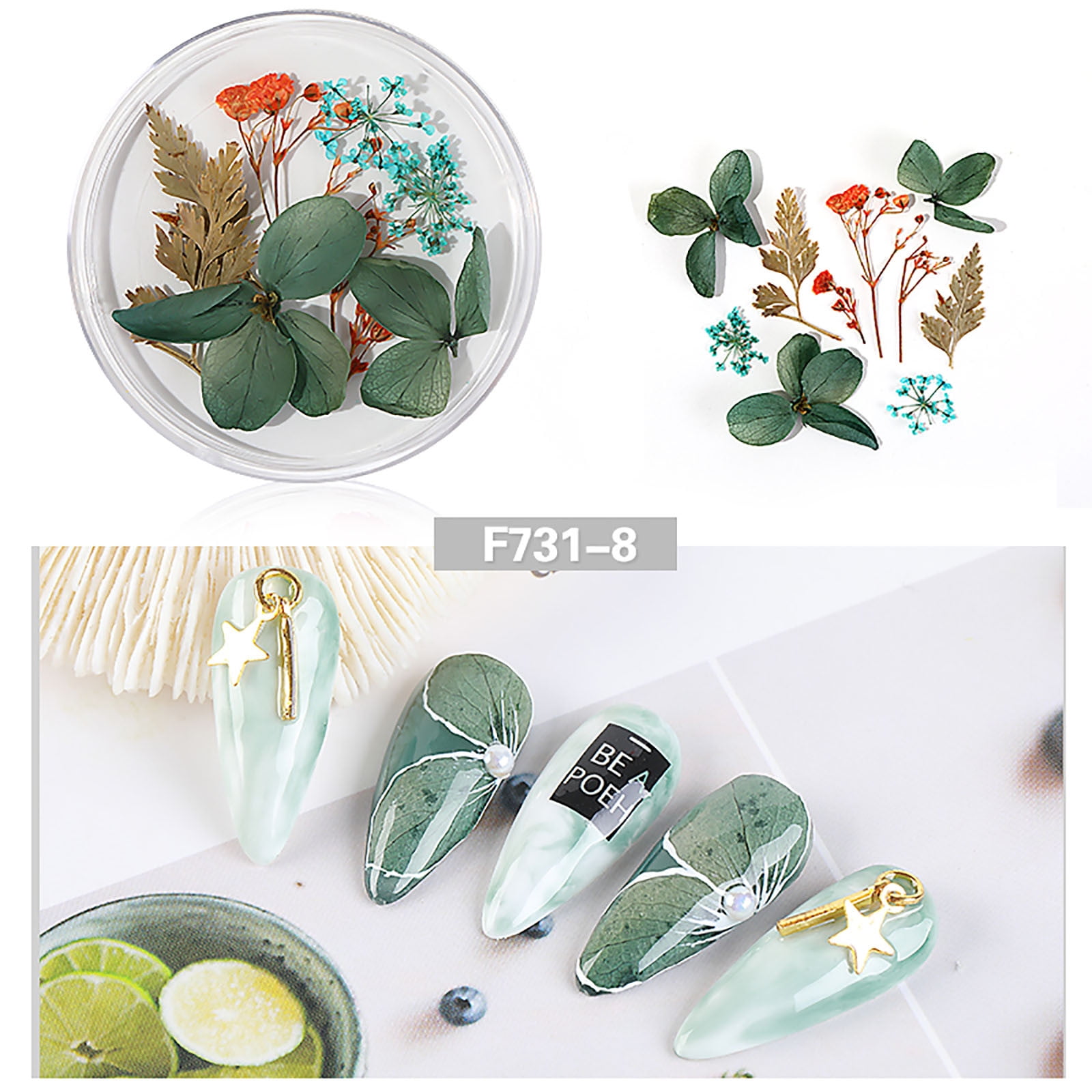 KIHOUT Deals Nail Art Dried Flower Japanese Nail Immortal 3D Lace