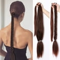 thumbnail image 1 of KIHOUT Ponytail Braid Extensions Braid, Hair Extension Braid Synthetic Hair for Braiding Ponytail Hair Extensions, Long Hairpiece for Women 80 Cm, 1 of 3