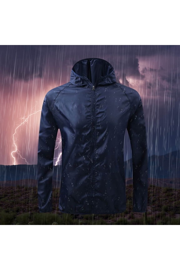 Rain Jacket Women's Water-proof Breathable Raincoat Women's Windbreaker Long Jacket Lightweight Jacket With Hood Women Rain Parka Outdoor Jacket Rain