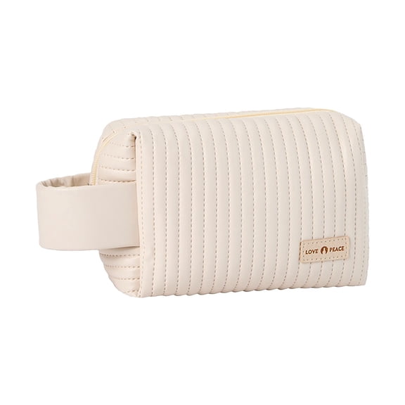 KIHOUT Small Makeup Bag for Purse, Travel Lipstick Cosmetic Pouch with Mirror Leather Waterproof Portable Zipper Mini Cute Makeup Toiletry Storage Organizer Coins Pouch for Women Girls