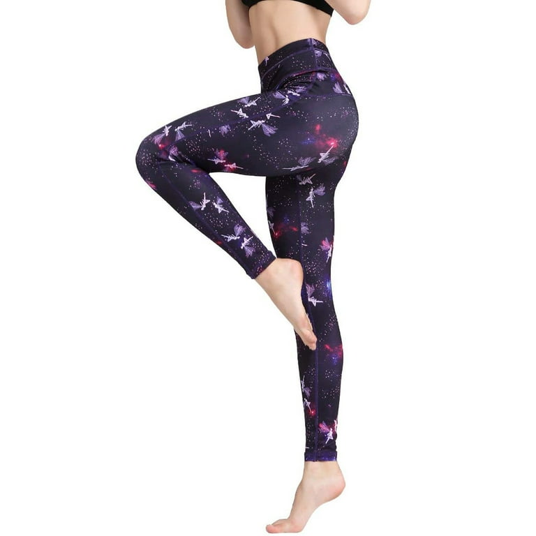 KIHOUT Deals Sport Yoga Printed Mid Thigh Stretch Cotton Span