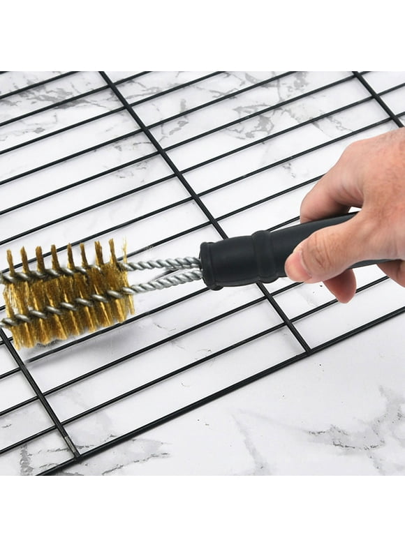 KIHOUT Deals Wire Grill Brush-Safe Stainless Steel Brushes Bristles-BBQ Grill Cleaning Brush for Weber Gas Charcoal,Porcelain,Cast Iron & All Grilling Grates Accessories Gift(10.23x1.96in)