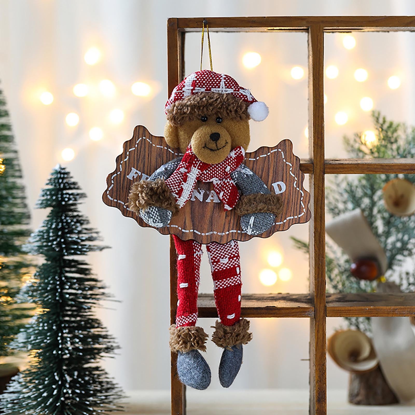 KIHOUT Discount Christmas Tree Pendant Old Man Doll Door Hanging Window