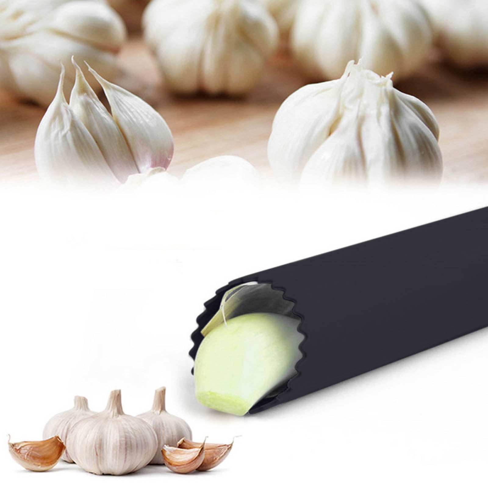 KIHOUT Discount Garlic Press Silicone Garlic Peeler Easy Roller