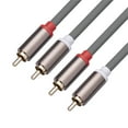 thumbnail image 1 of KIHOUT HIFI 2RCA To 2 RCA RCA Cable OFC AV Audio Cable 1m 1.8m 3-m 5m 10m For TV DVD Amplifier Subwoofer Soundbar Speaker Wire, 1 of 9