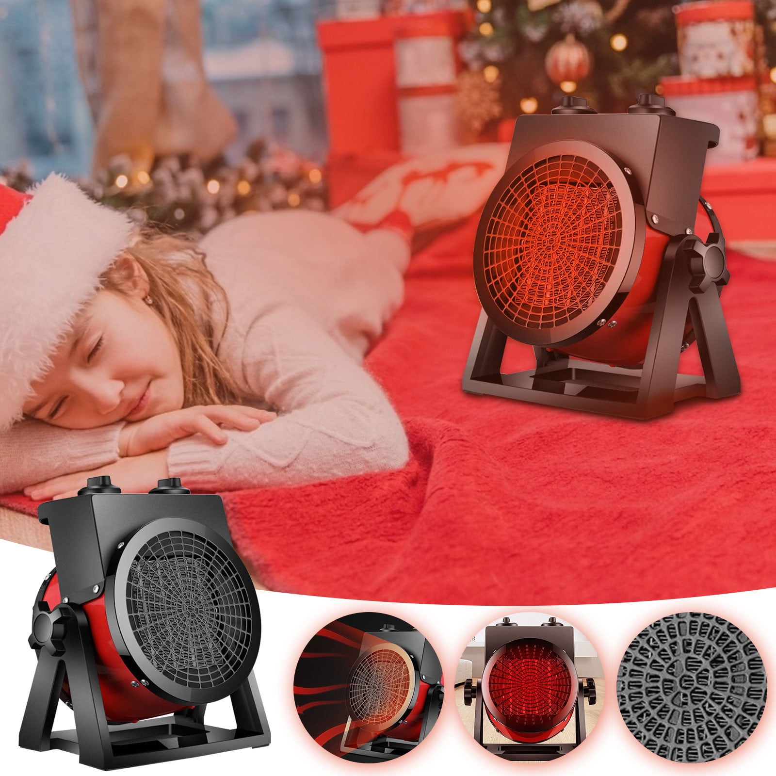 KIHOUT Discount Heater for Indoor Use, 2000W Heater, 1s Fast Heat, Tip