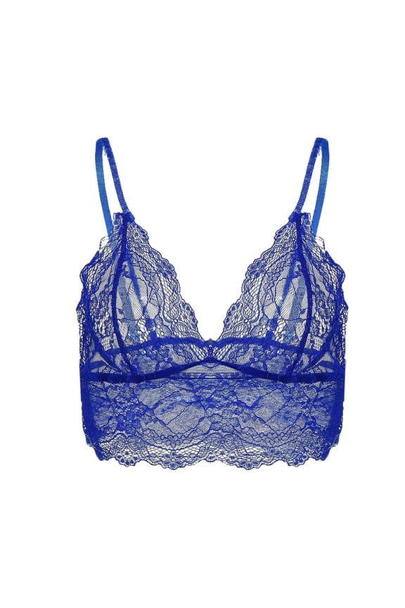 Ladies Comfort Lace Big Backless Perspective Underwear Bra Underwear