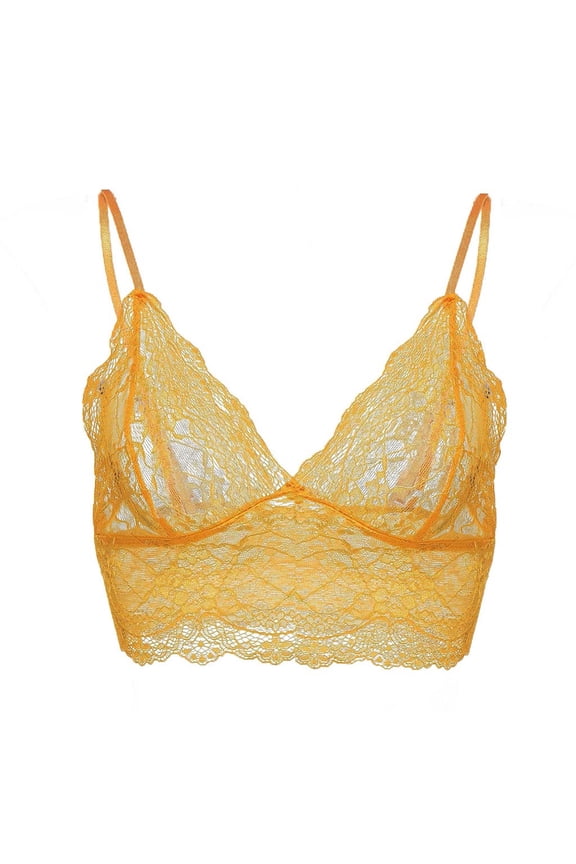 Ladies Comfort Lace Big Backless Perspective Underwear Bra Underwear