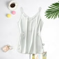 thumbnail image 1 of KIHOUT Discount Ladies Comfort Solid Color Erotic Deep V Satin Camisole Vest Top Pajama, 1 of 5