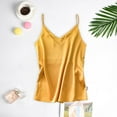 thumbnail image 1 of KIHOUT Discount Ladies Comfort Solid Color Erotic Deep V Satin Camisole Vest Top Pajama, 1 of 4