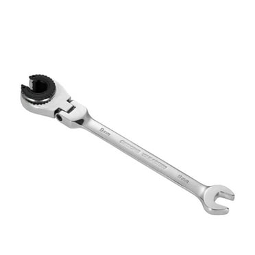 LOSCHEN 1PC 12mm Open Flex-Head Ratcheting Wrench