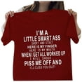 thumbnail image 1 of KIHOUT Fashion Tops for Women Unisex Funny Printed Pattern Casual Soild Color Short Sleeve Tops, Size S-3XL, 1 of 7