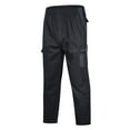 thumbnail image 1 of KIHOUT Father's Day Gift Men's Basic Style Cargo Pants Plus Size Cargo Trousers Elastic Waist Pockets Fashion Casual Comfy Cargo Pants (Black,M-5XL), 1 of 5