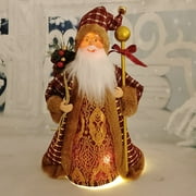 KIHOUT Flash Sale Universal Wheel Santa Claus Electric Music Lights Santa Claus Ornaments Christmas Gifts Decorations