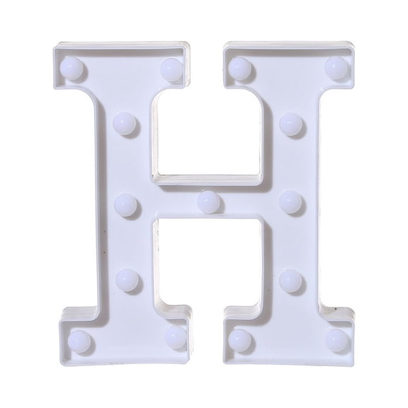 KIHOUT Home Decor , Alphabet LED Letter Lights Light Up White Plastic Letters Standing Hanging A-M &