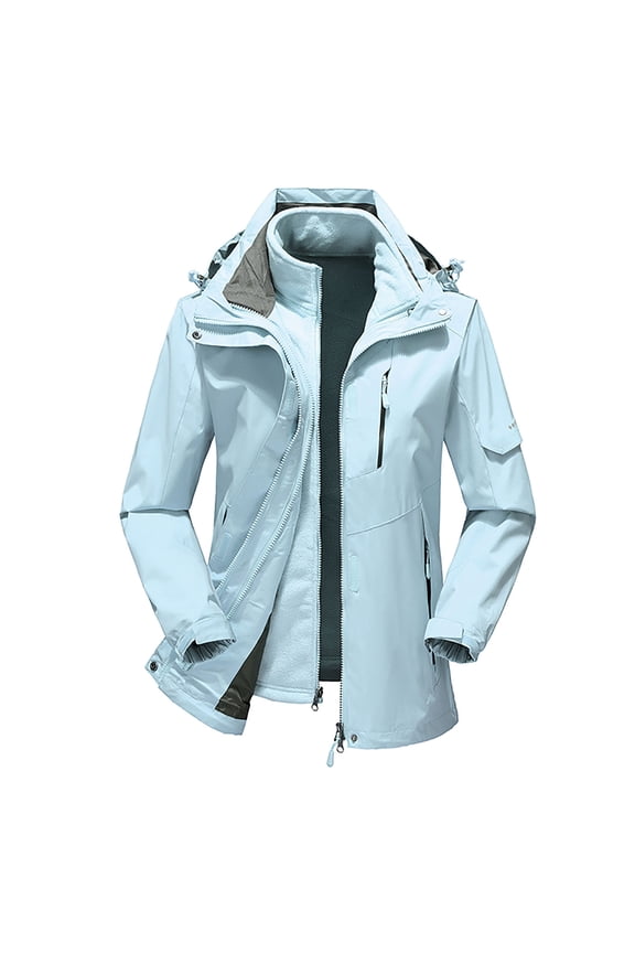 Jackets for Women Unisex Casual Hooded Zipper Thicken Mountaineering Clothing Windproof Breathable Ski Suit Jacket