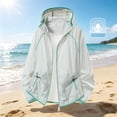 thumbnail image 1 of KIHOUT Men Summer Thin UPF50+ Breathable Sun Protection Jacket Full Zip Hooded Windbreaker for Fishing Hiking Sports, 1 of 6