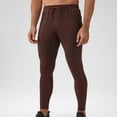thumbnail image 1 of KIHOUT Men's Black Compression Tights NylonSpandex Blend, Elastic Drawstring Waist, Side Pockets, Tapered Ankle Leggings for Running, Fitness & Training, 1 of 9