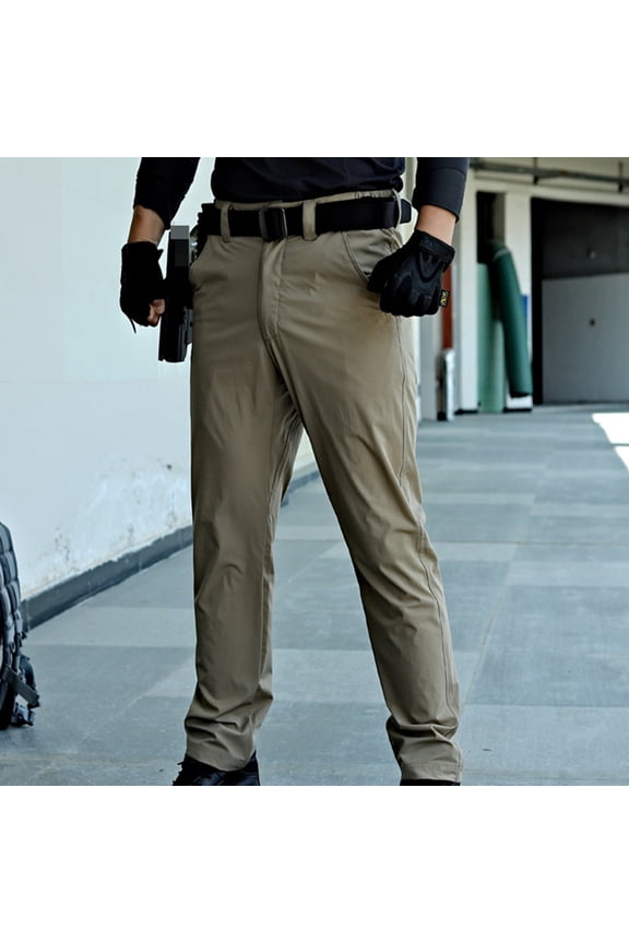 Men's Black Tactical Pants WaterResistant, QuickDry Nylon Trousers for Outdoor and Workwear