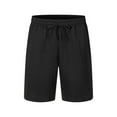 thumbnail image 1 of KIHOUT Men's Cable Knit Texture Polyester Shorts - Elastic Drawstring Waist, Side Pockets, Knee-Length for Spring Summer Casual, Home Lounging and Daily Wear, 1 of 3