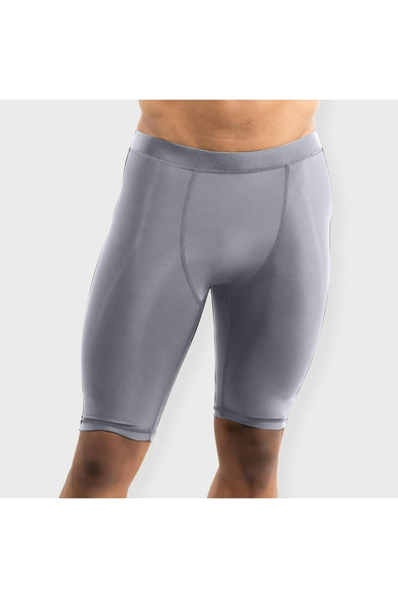 Men's Compression Running Shorts - Elastic Waist, Moisture-Wicking, Tight-Fit Athletic Base Layer Shorts for Fitness Training and Outdoor Activities