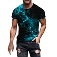 thumbnail image 1 of KIHOUT Men's Cotton Blend Short Sleeve Crew Neck Tees, Full Graphic Printed T-shirt Athletic Workout Gym T-shirts for Men, Moisture Wicking, 1 of 5