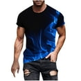 thumbnail image 1 of KIHOUT Men's Cotton Blend Short Sleeve Crew Neck Tees, Full Graphic Printed T-shirt Athletic Workout Gym T-shirts for Men, Moisture Wicking, 1 of 5