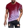 thumbnail image 1 of KIHOUT Men's Cotton Blend Short Sleeve Crew Neck Tees, Full Graphic Printed T-shirt Athletic Workout Gym T-shirts for Men, Moisture Wicking, 1 of 5