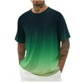 thumbnail image 1 of KIHOUT Men's Cotton Blend Short Sleeve Crew Neck Tees, Gradient T-shirt Soft and Comfortable T-shirts for Men, Moisture Wicking, 1 of 2