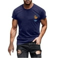 thumbnail image 1 of KIHOUT Men's Cotton Blend Shorts Sleeve Round Neck Tees, Graphic Printed T-shirt Soft and Comfortable Athletic T-shirts for Men, Moisture Wicking, 1 of 5