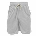 thumbnail image 1 of KIHOUT Men's Distressed Casual Shorts - Elastic Drawstring Waist, Pockets, Knee-Length Athletic Shorts for Spring & Summer, 1 of 5