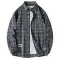 thumbnail image 1 of KIHOUT Men's Flannel Long Sleeve Shirts Button Down Plaid Shirt Casual Cotton Collared Shirt Jacket, Size M-4XL, 1 of 3