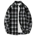 thumbnail image 1 of KIHOUT Men's Flannel Long Sleeve Shirts Button Down Plaid Shirt Casual Cotton Collared Shirt Jacket, Size M-4XL, 1 of 4