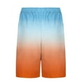 thumbnail image 1 of KIHOUT Men's Gradient 2-in-1 Swim Trunks - Polyester, Drawstring Elastic Waist, Lined with Pockets for Beach, Pool and Summer Casual Wear, 1 of 5
