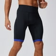 thumbnail image 1 of KIHOUT Men's High-Waist Compression Running Shorts - 80% Nylon 20% Spandex, Adjustable Drawstring, Contrast Trim, Knee-Length for Gym Training, Running, Athletic Wear, 1 of 5
