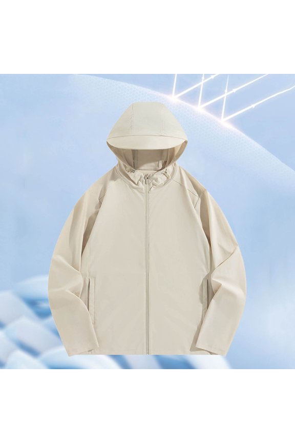 Men's Hiking Jacket With Hood Breathable UPF50+ Skin Jacket for Fishing Outdoor Sports